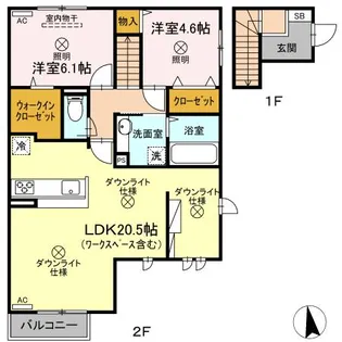 グラン・トリシア【2階】の間取り