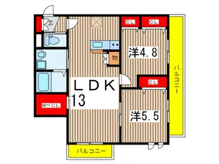 ベルテ松波【2階】の間取り
