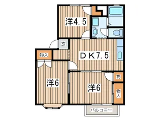クレストA棟【2階】の間取り