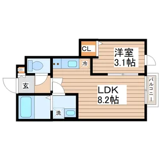 ファインヒルズII【1階】の間取り