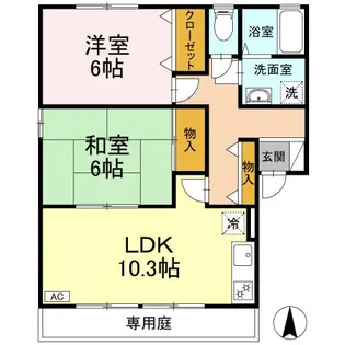 ラポール宮内 B【2階】の間取り