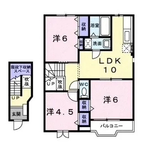 プラティ-ヌK.D【2階】の間取り