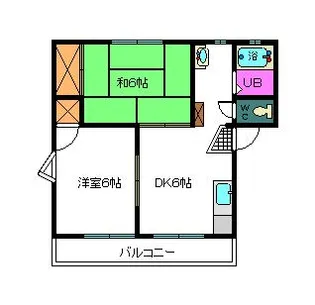 メゾンファイブウィルB【1階】の間取り