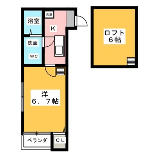 メゾン栄生【1階】の間取り