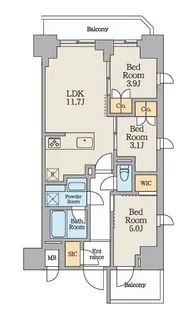 Alivis川崎【2階】の間取り
