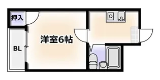 ロイヤルヴィラあべの【1階】の間取り