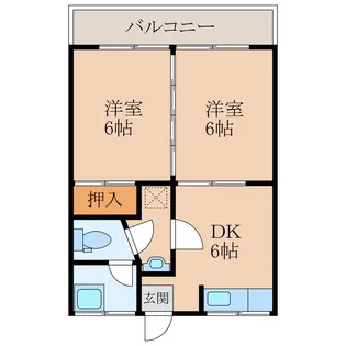 グリーンコーポ久木田【2階】の間取り