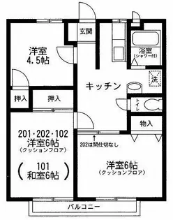 アーバングリーン【2階】の間取り