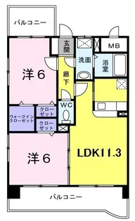 ジュネスパラシオン豊原II【7階】の間取り
