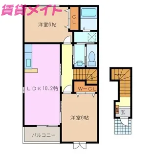 ブライトハウス西村【2階】の間取り