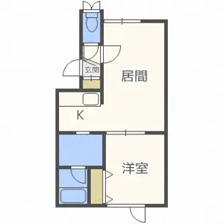 モンレーヴ篠路【3階】の間取り