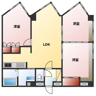マンション酸漿【7階】の間取り