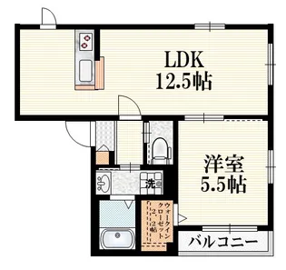 カーサ・スバル【3階】の間取り