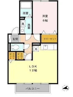 CREST SOCIA A【2階】の間取り
