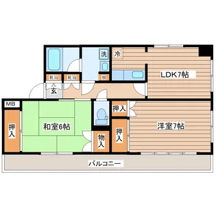 長町南424ビル【3階】の間取り
