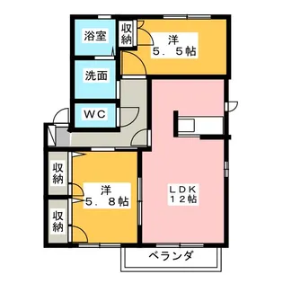Stay B棟【2階】の間取り