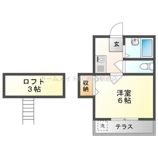 林サンハイツ【1階】の間取り
