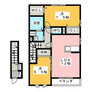ラ メゾン デスポワ A【2階】の間取り