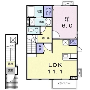 ノール サンクチュエールB【2階】の間取り