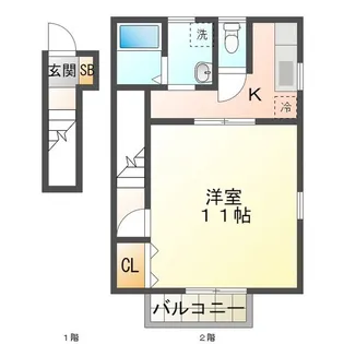 メルシー【2階】の間取り