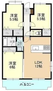 ドリームタウン三和 A棟【2階】の間取り
