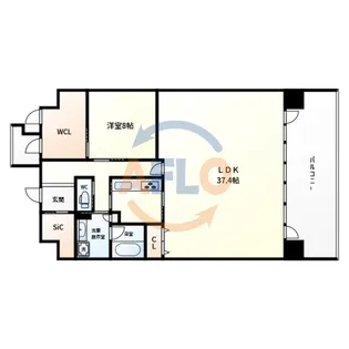 S-Edition SHINMACHI【8階】の間取り