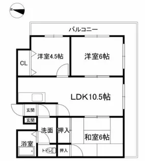 シティーオデオン【6階】の間取り