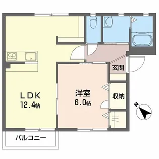 シャーメゾンベルドミール B【1階】の間取り