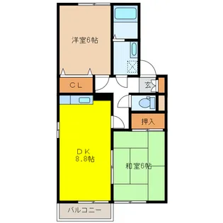 サンセールB【1階】の間取り
