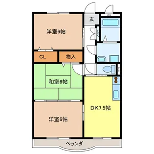 サウスヒルズ A・B棟【2階】の間取り