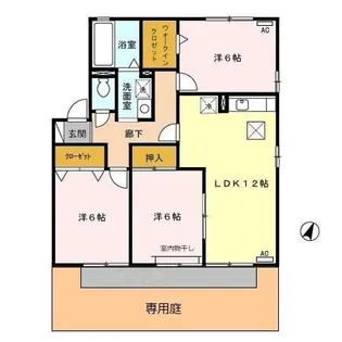 ウィル・ノーブル B【1階】の間取り