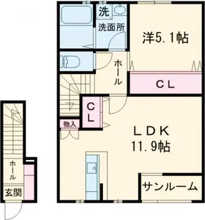 Bonheur【1階】の間取り