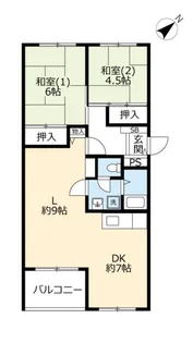 UR芦屋浜【9階】の間取り