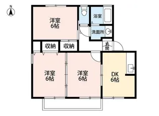 メゾンエスポワールA棟【2階】の間取り