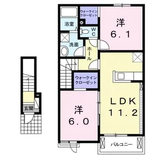 シャルム B【2階】の間取り