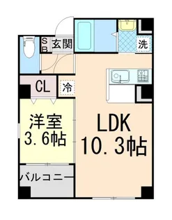 パークサイド池田【3階】の間取り