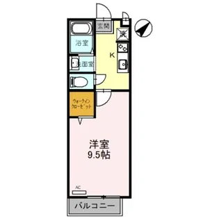 ラクア安朱【1階】の間取り