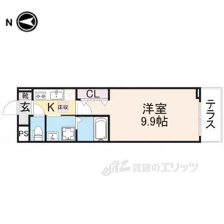 フランあおい【1階】の間取り