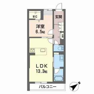 シャーメゾン輝【1階】の間取り