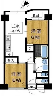 サンフレアサクマ15【5階】の間取り