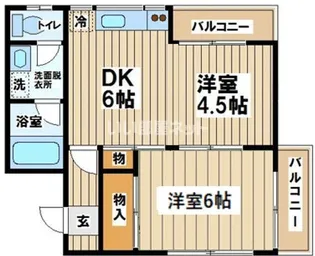 西国立コートビレッヂ【4階】の間取り