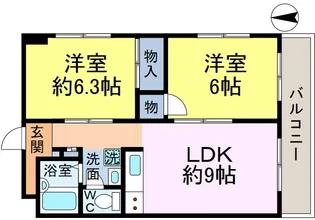 若松レジデンス【3階】の間取り