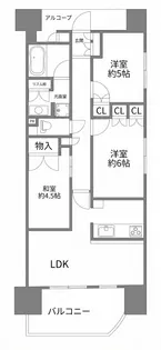リバーガーデン福島木漏れ日の丘【9階】の間取り