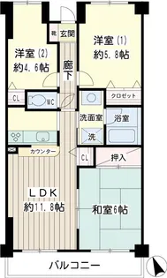 北寺尾大滝マンション【3階】の間取り
