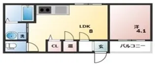 GRANDIR堺【1階】の間取り