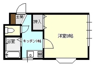 フラットエム【1階】の間取り