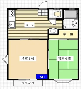 ハイツアイリスB棟【2階】の間取り