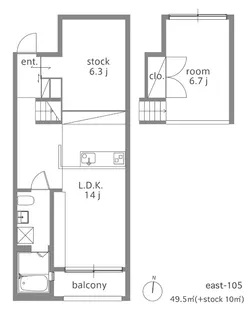 ridge【1階】の間取り
