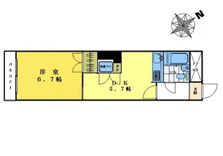 東中野パークハウス【2階】の間取り