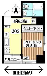 ラ・ポルテ世田谷【2階】の間取り